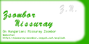 zsombor missuray business card